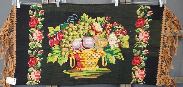 Antique Gros Point Needlepoint Table Runner (1 of 8)