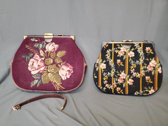 2 Vintage Needlepoint Purses (1 of 9)