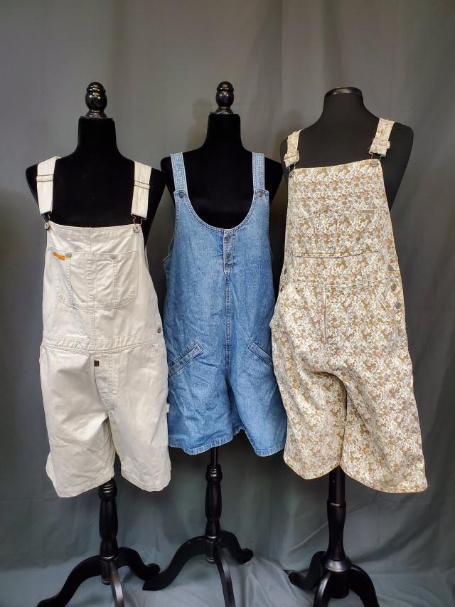 3 Vintage Overall Shorts - Polo, Guess, Match (1 of 13)