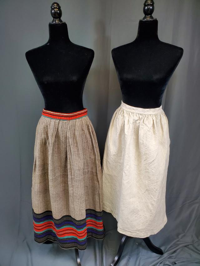 Antique Wool Petticoat with Linen Apron (1 of 13)