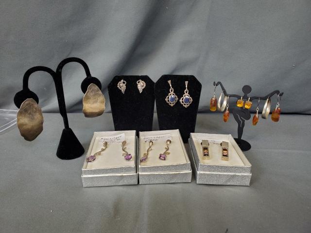 10 Pairs of Vintage Silver Earrings (1 of 16)