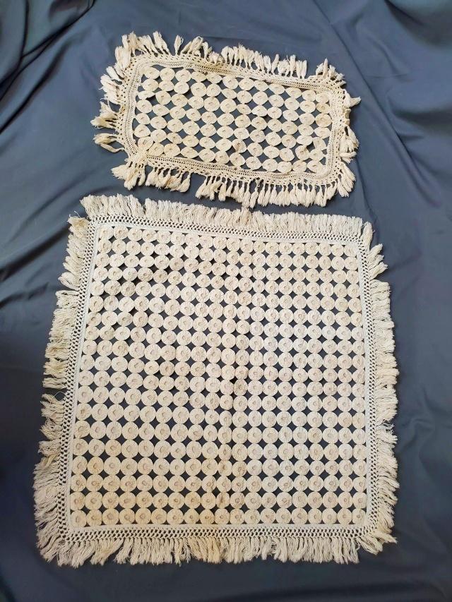Vintage Yoyo Cradle Cover and Pillow Piece - White (1 of 11)