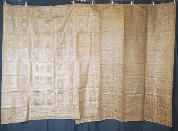 2 Vintage Linen Damask Tablecloths - Never Used (1 of 16)