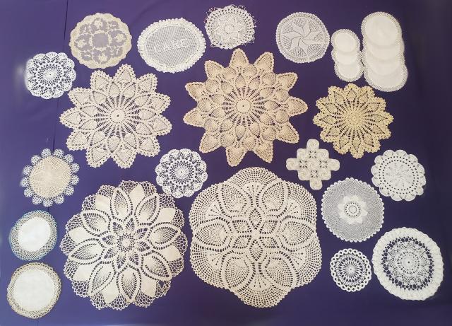 26 Vintage Hand Crochet, Lace, Beaded Doilies (1 of 13)
