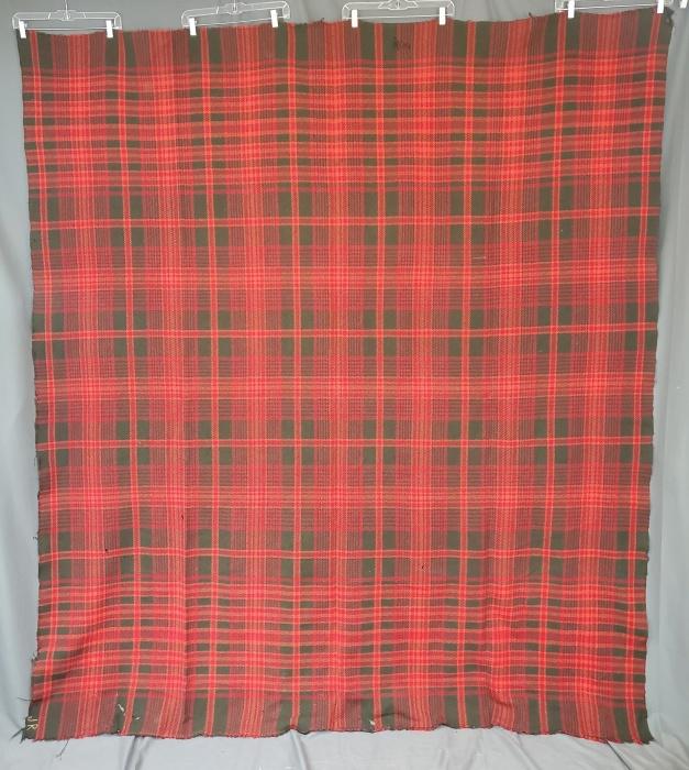 Vintage Wool Red & Green Plaid Blanket (1 of 10)