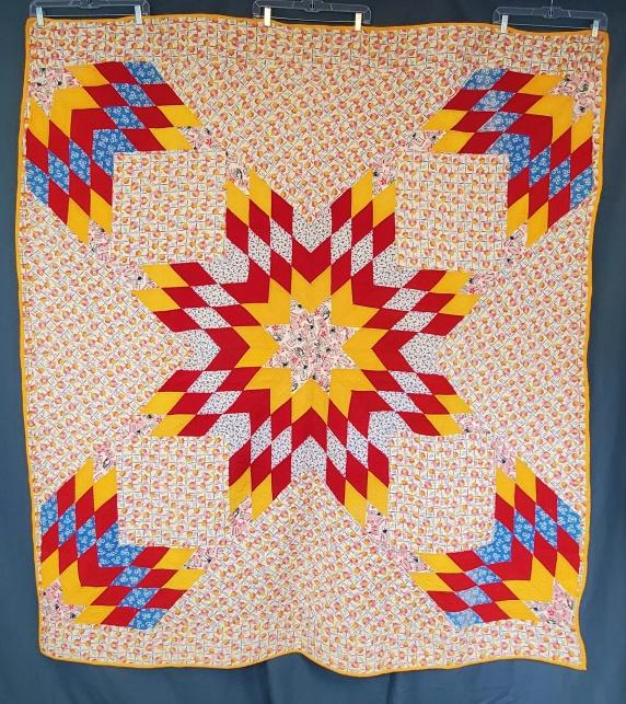 Vintage Star of Bethlehem Quilt c1930s (1 of 7)