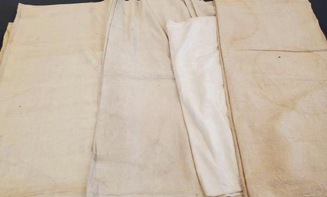3 Antique Homespun Linen Sheets and 2 Pillowcases (1 of 20)
