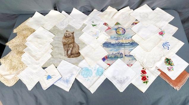 Group of 37 Vintage Handkerchiefs (1 of 11)