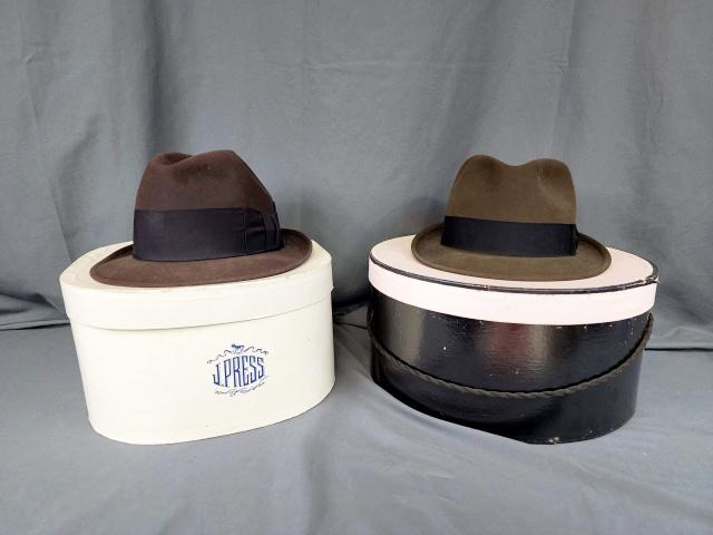 帽子 50s Vintage ADAM Deluxe hat 1/4 58cm Size 6 7/8 Vintage 1950s 1960s Adam Hats Carbon Brown