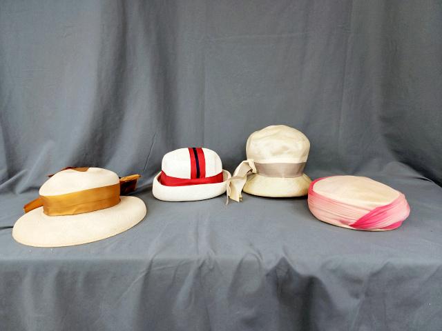 4 Vintage Ladies Hats - Pillbox, Cloche, Breton (1 of 14)