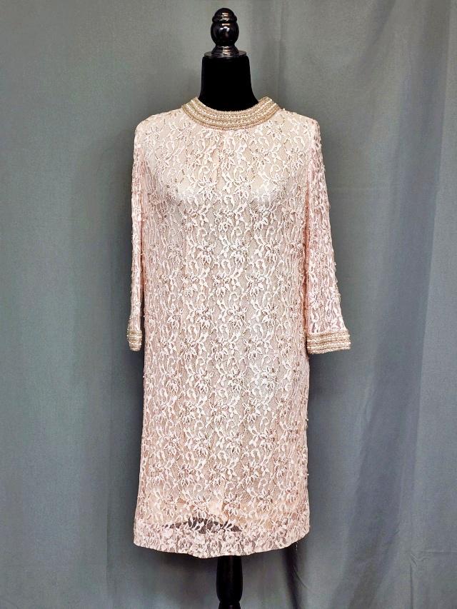 Vintage c1960s Lace and Beaded Cocktail Dress (1 of 8)