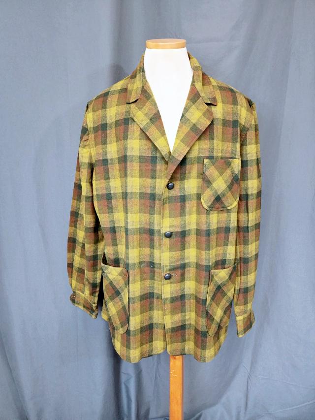 Vintage Men's Pendleton Green Plaid Jacket - XL (1 of 6)
