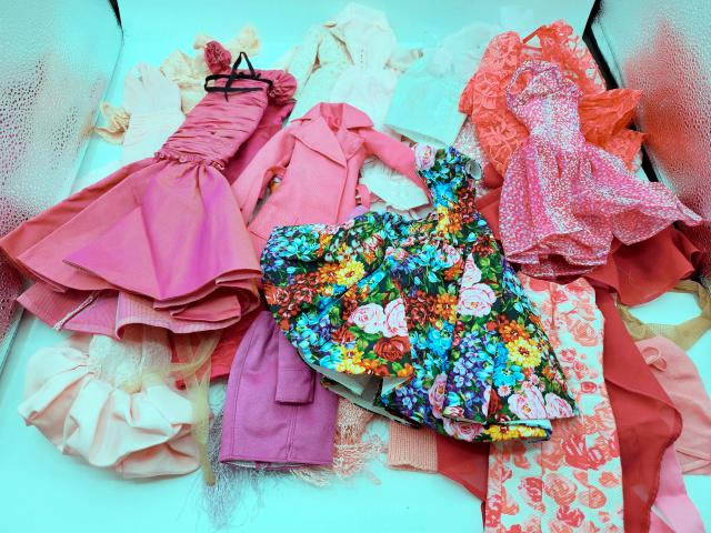 Large Lot Tyler Wentworth Pink Purple Clothing: Large Lot Tyler Wentworth Pink Purple Clothing. Includes dresses, blouses, skirts, pants, jackets, coats, scarfs, purses and shoes. Most items are marked TW. May have some complete outfits, some acces
