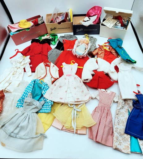 Large Group Vintage Barbie Doll Clothing, More