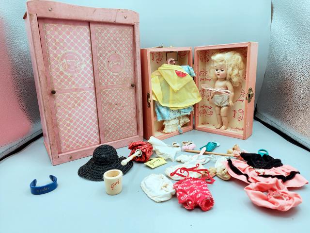 Vintage Ginny Doll, Case, Closet, Clothing more (1 of 10)