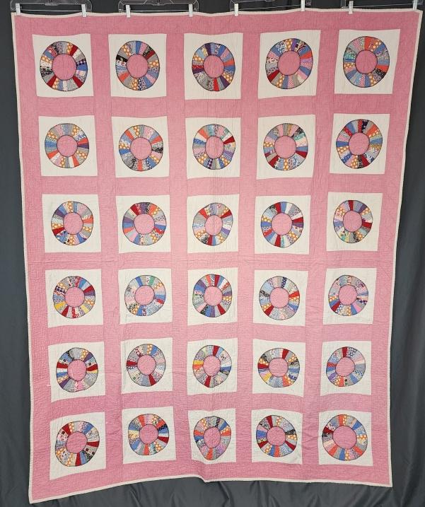 Vintage c1930s Wagon Wheel Quilt (1 of 13)