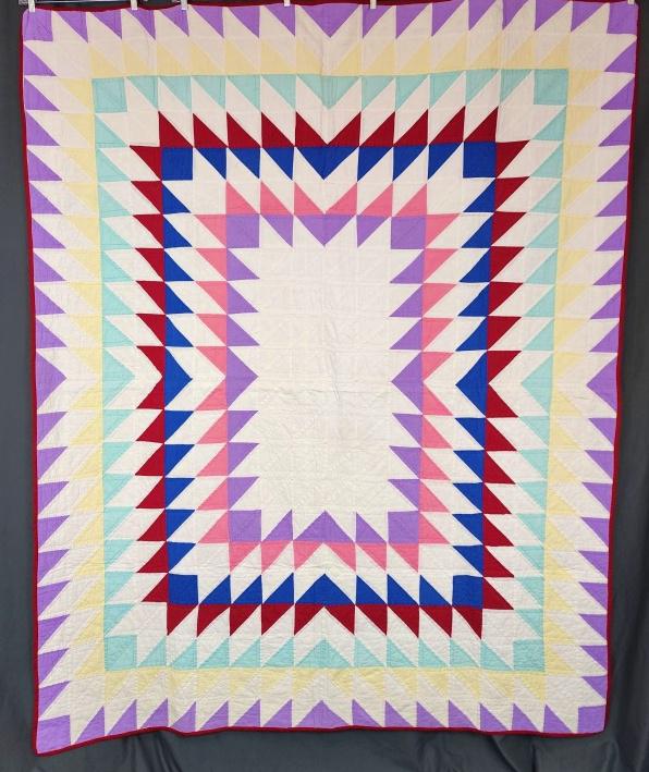 c1940s Exploding Sawtooth Star Quilt (1 of 7)