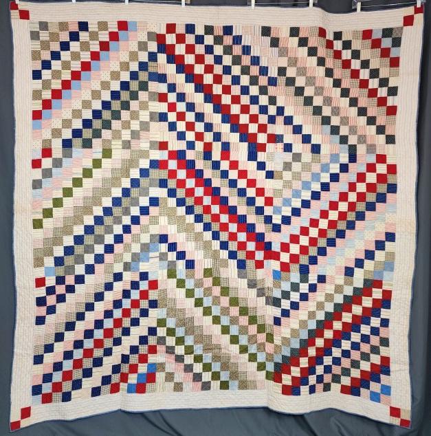 Antique c1900s Streak of Lightning Quilt (1 of 10)