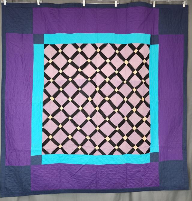 Vintage Amish c1950s Railroad Crossing Quilt (1 of 11)