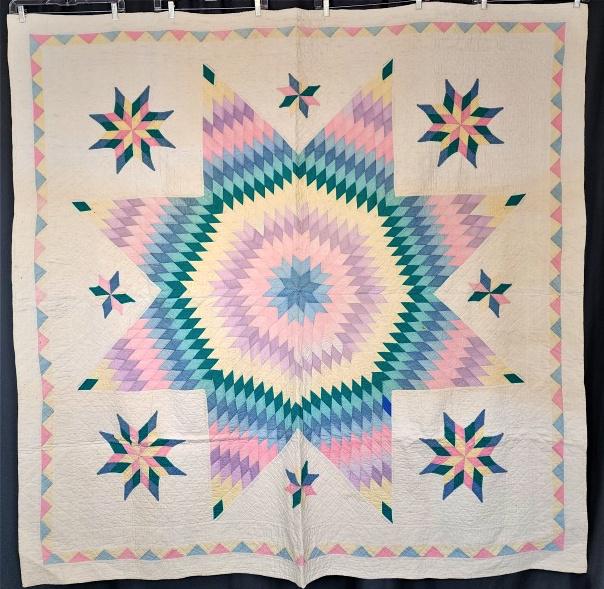 Vintage c1930s Star of Bethlehem Quilt (1 of 14)