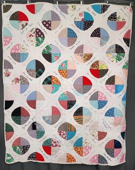 Vintage c1950s Snowball Signature Quilt (1 of 10)