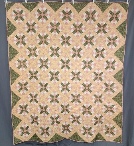 Antique c1870 Cross in the Square Quilt (1 of 10)
