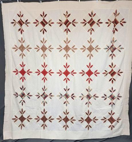 Antique c1850 Wandering Foot Quilt Top (1 of 12)