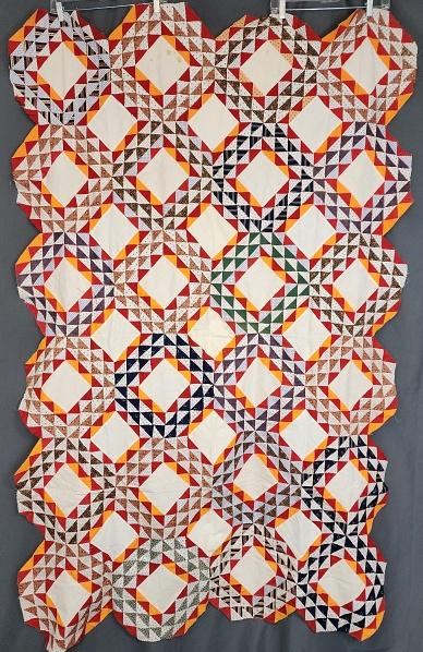 Antique c1880s Ocean Waves Quilt Top (1 of 10)