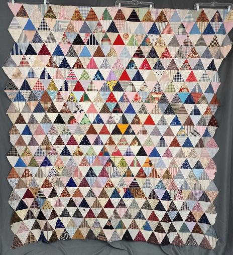 Antique c1890 Thousand Pyramid Quilt Top (1 of 11)