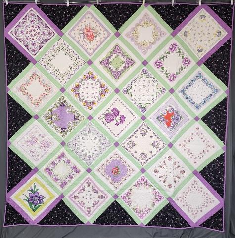 Quilt with Vintage Handkerchiefs (1 of 11)