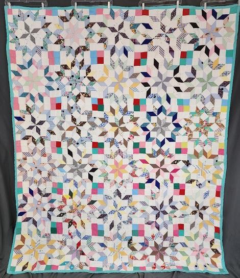 Vintage c1960 Carpenters Star Quilt (1 of 12)