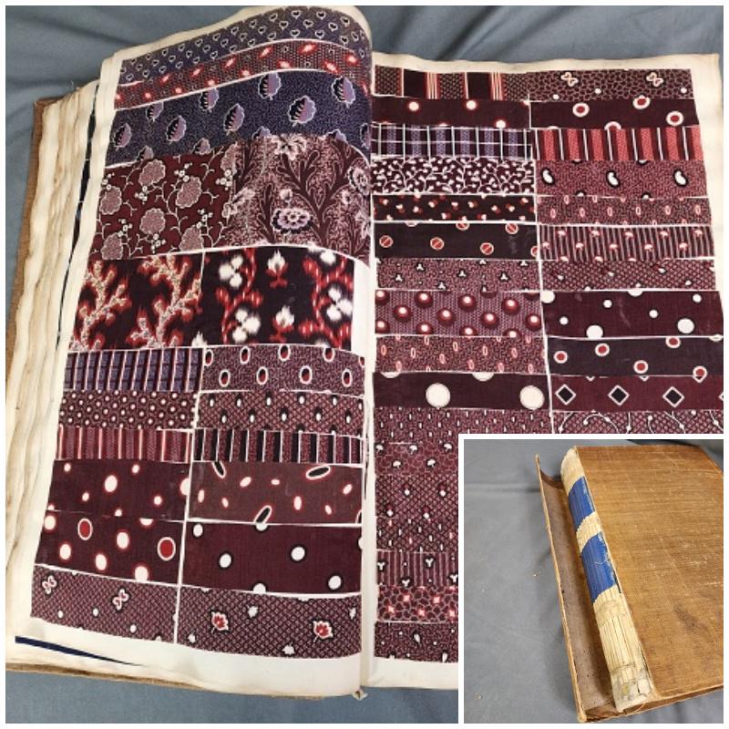 Rare 1850s French Antique Textile Sample Book (1 of 14)