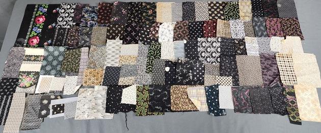 150 Antique and Vintage Black Fabric Swatches (1 of 13)