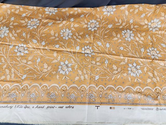Vintage Fabric - Verrieres Brunschwig Fils 3yds: Vintage Cotton Home Decorative Fabric - Verrieres by Brunschwig and Fils 56 inches by 3yds. In very good condition. If you have any doubt, please ask questions! We will provide extra pictures, or can
