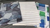 3 Vintage Blue Fabrics Yardage