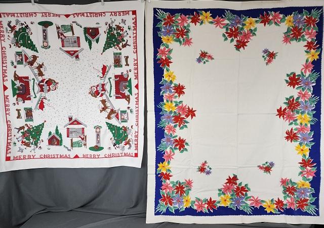 2 Vintage Printed Tablecloths - Christmas (1 of 14)
