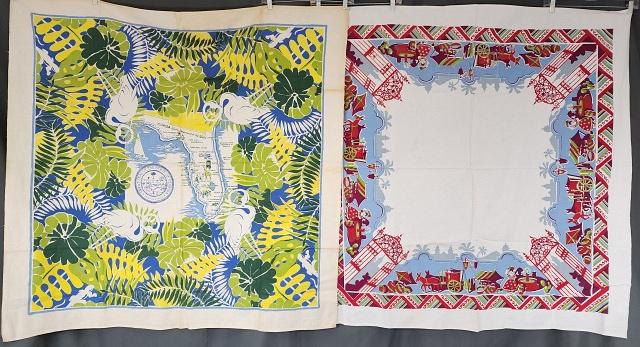 2 Vintage Printed Tablecloths - Florida, Mexican (1 of 13)