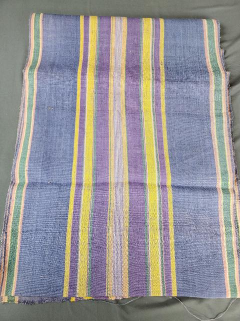 Vintage Colorful Stripe Linen Toweling - 5 yds: Vintage Colorful Stripe Linen Toweling measuring 20 inches by 5 yds. In overall good condition. If you have any doubt, please ask questions! We will provide extra pictures, or can schedule an in perso