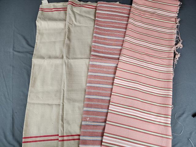 4 Vintage Stripe Fabrics - Twill and Linen (1 of 11)