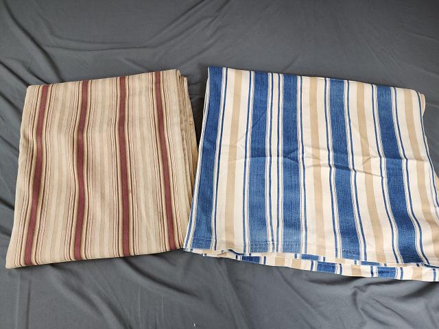 2 Vintage Ticking Striped Bed Covers (1 of 12)