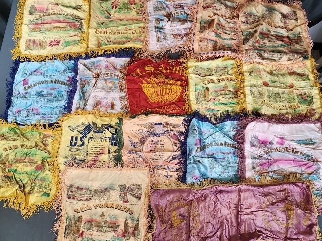 16 Vintage Souvenir Pillow Cases - CA, Army, Navy (1 of 11)