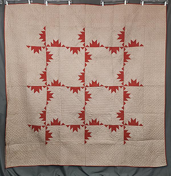 Antique c1880 Kansas Troubles Quilt (1 of 13)