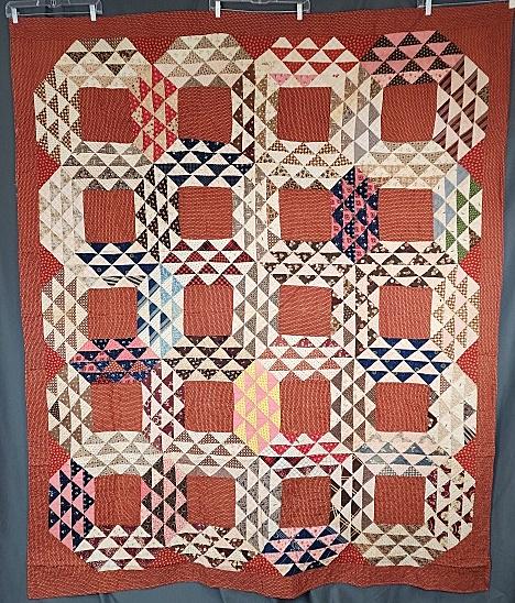 Antique c1890 Ocean Waves Quilt (1 of 11)