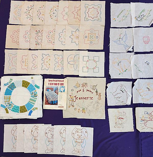 Vintage Hand Embroidered Quilt Blocks and More (1 of 11)