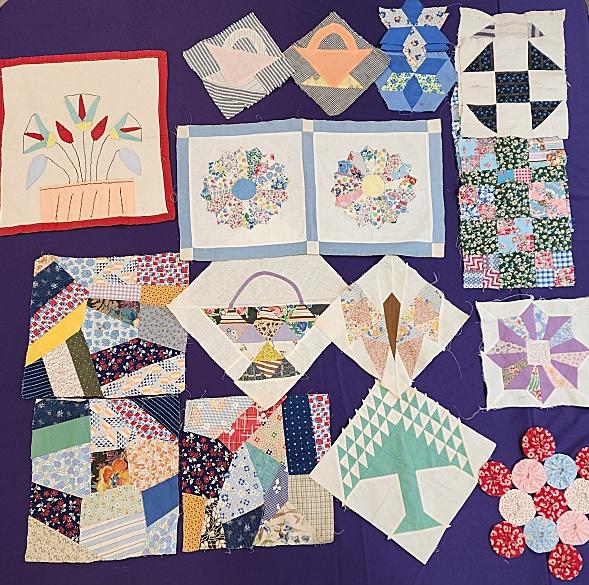 Group of Misc Orphan Vintage Quilt Blocks (1 of 10)