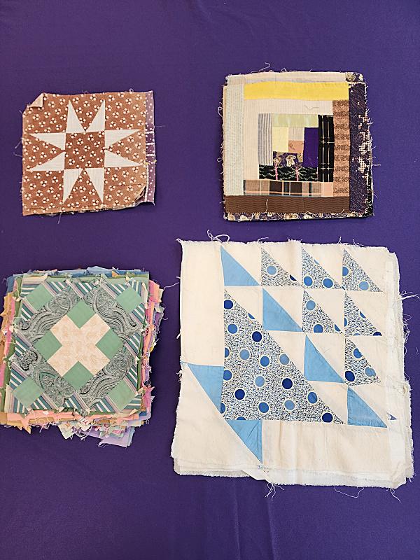 4 Sets of Antique Quilt Blocks - Baskets and more (1 of 14)