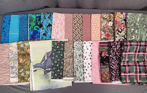 10 lbs Quilt Fabric 1990-2010 - Assorted  Prints & Colors (1 of 12)