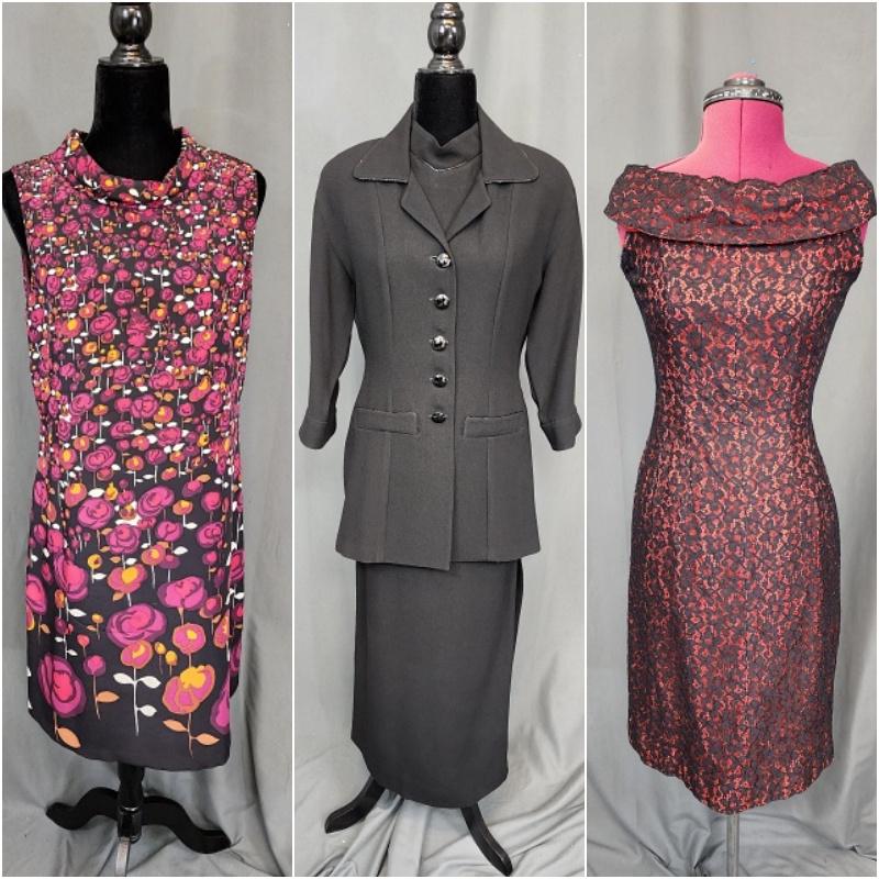 3 Vintage Dresses -Tahari, A'Gi Brooks, Red Lace (1 of 20)