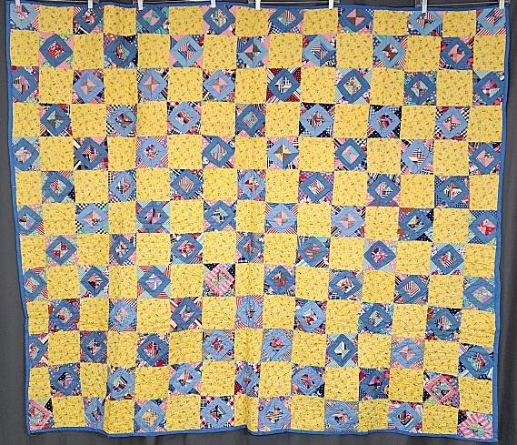 Vintage c1950 Blockaide Quilt (1 of 9)