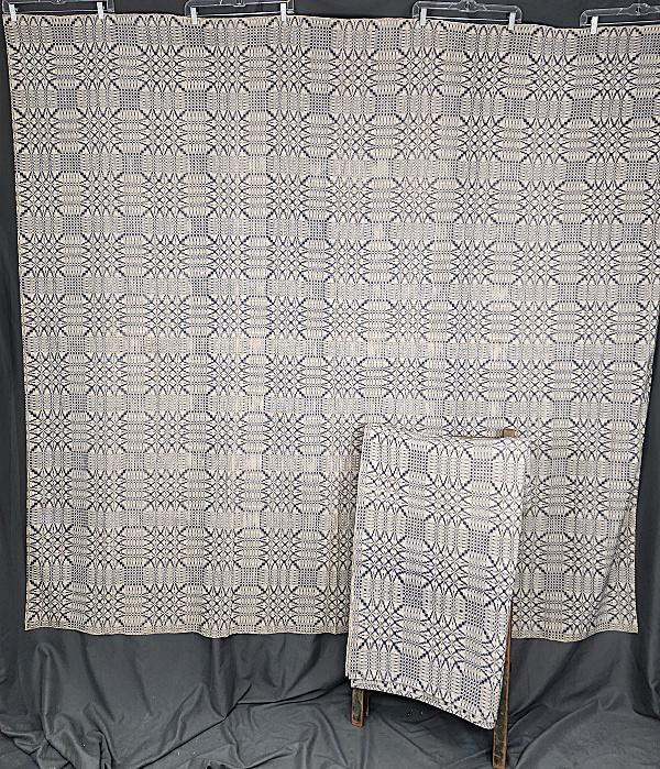 Pair of Vintage Woven Jacquard Coverlets (1 of 17)